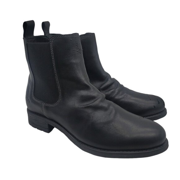 TAOS 'Tender' Womens Black Leather Chelsea Boots EU 37/US 6-6.5 New w/ Scratches - Picture 1 of 12